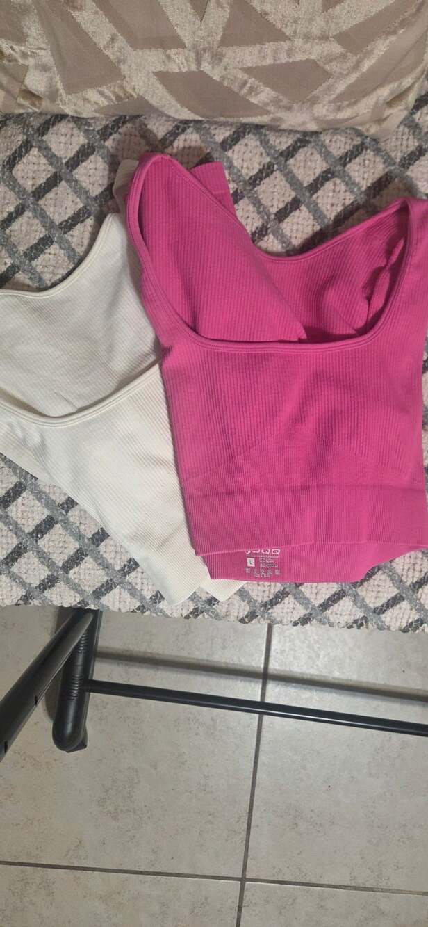 Ribbed Seamless Crop Top Size L